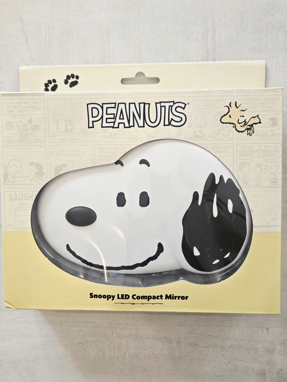 Peanuts Snoopy LED Compact Mirror - 3 Lighting Modes & 2X Magnify NEW